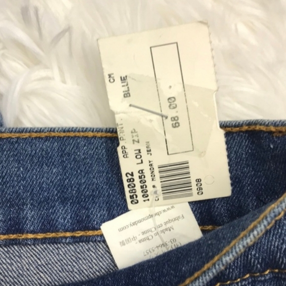 NWT Cheap Monday Low Zip Blue Jeans - Picture 4 of 9